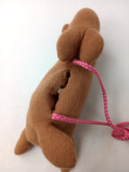 mina perhonen   ミナペルホネン  lousa  キッズ ポシェット ブラウン ピンク 【中古】