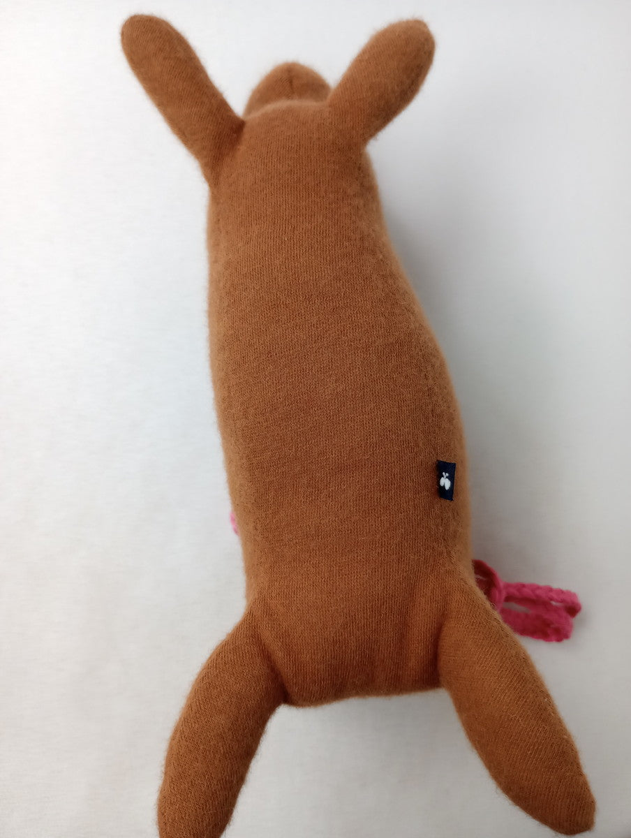 mina perhonen   ミナペルホネン  lousa  キッズ ポシェット ブラウン ピンク 【中古】