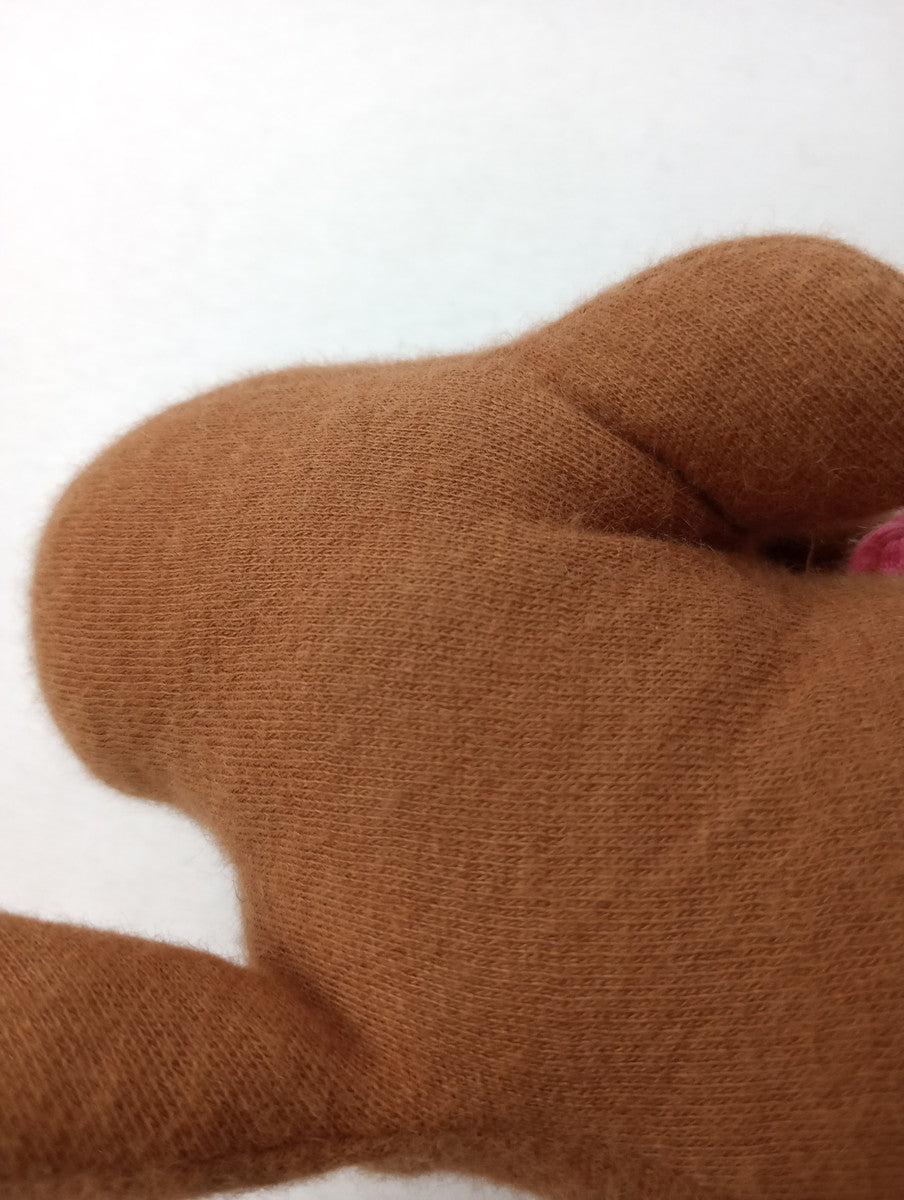 mina perhonen   ミナペルホネン  lousa  キッズ ポシェット ブラウン ピンク 【中古】