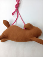 mina perhonen   ミナペルホネン  lousa  キッズ ポシェット ブラウン ピンク 【中古】