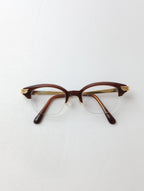 白山眼鏡店 LINDY ARM リンディアーム A1 べっ甲 ブラウン メガネ フレーム  眼鏡【中古】