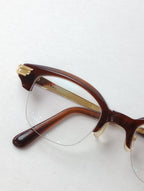 白山眼鏡店 LINDY ARM リンディアーム A1 べっ甲 ブラウン メガネ フレーム  眼鏡【中古】
