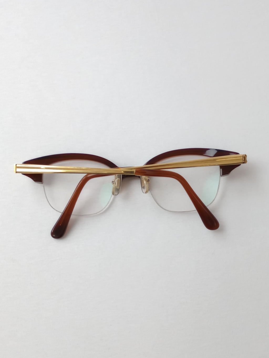 白山眼鏡店 LINDY ARM リンディアーム A1 べっ甲 ブラウン メガネ フレーム  眼鏡【中古】