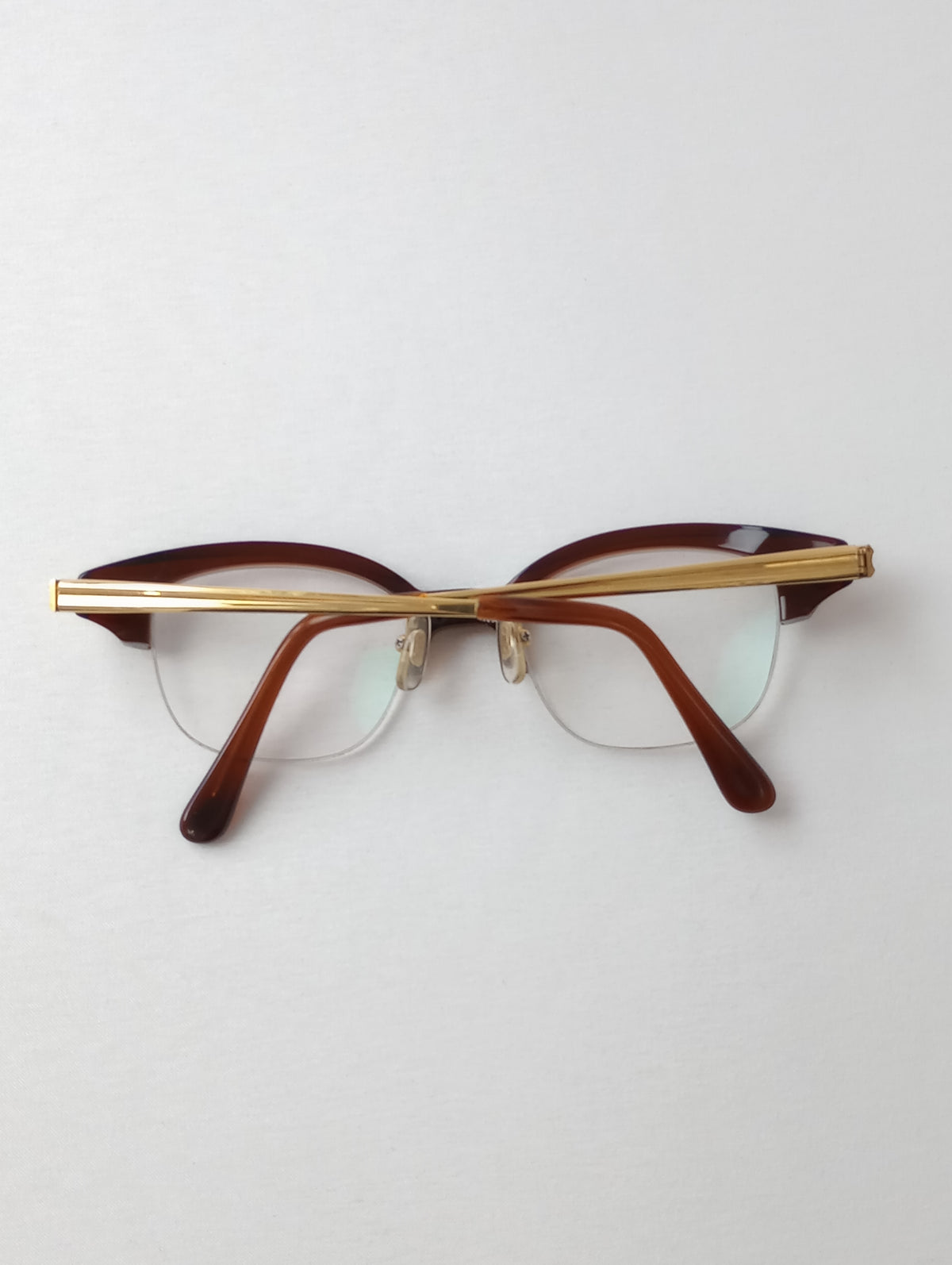 白山眼鏡店 LINDY ARM リンディアーム A1 べっ甲 ブラウン メガネ フレーム  眼鏡【中古】