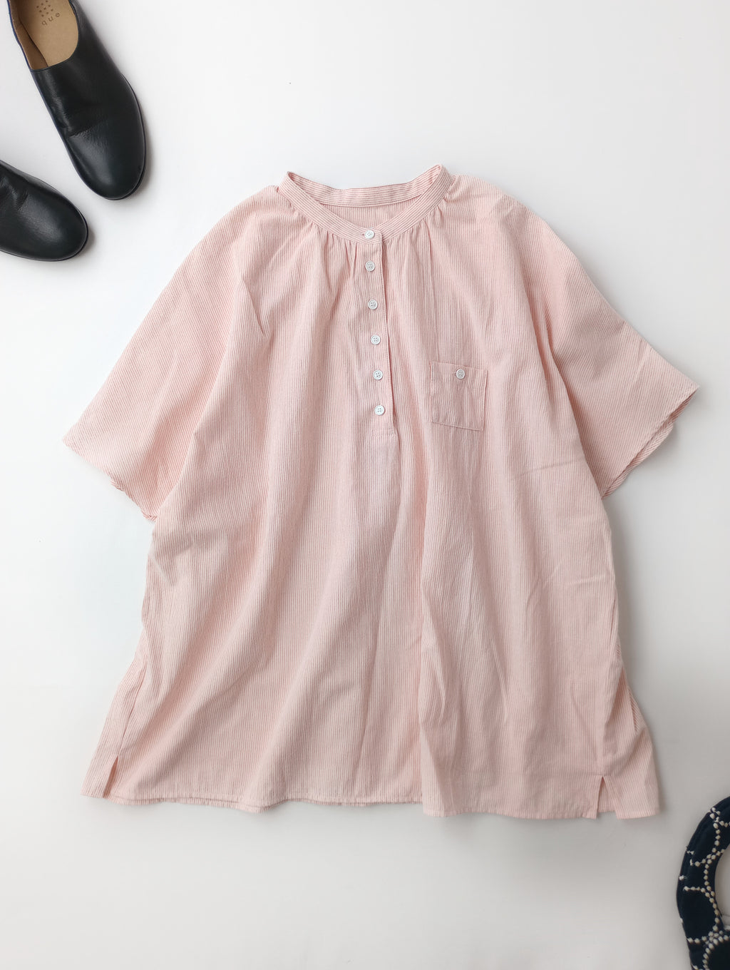 休日と詩 トゥデイズ ストライプ ノースリーブ ブラウス  トップス (2M＋3746)【中古】