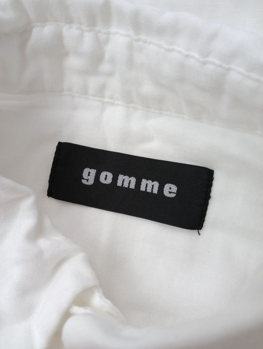gomme ゴム ロング 長袖 シャツ ブラウス 白 ホワイト  M【中古】