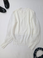 Mame Kurogouchi マメ クロゴウチ Wrapping Knit Pullover ラッピングニットプルオーバー 長袖 トップス 白 【中古】