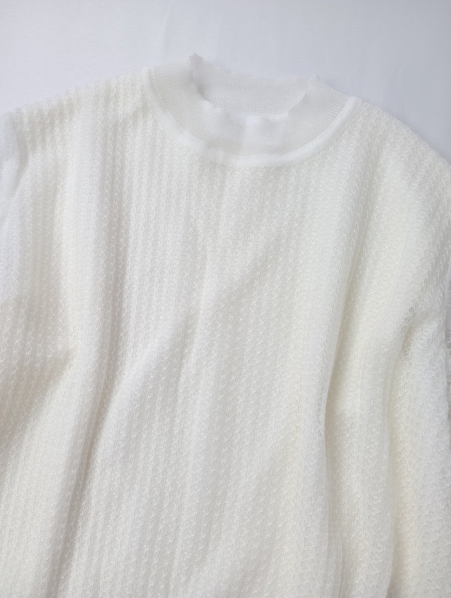 Mame Kurogouchi マメ クロゴウチ Wrapping Knit Pullover ラッピングニットプルオーバー 長袖 トップス 白 【中古】