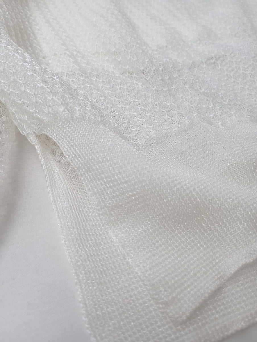 Mame Kurogouchi マメ クロゴウチ Wrapping Knit Pullover ラッピングニットプルオーバー 長袖 トップス 白 【中古】