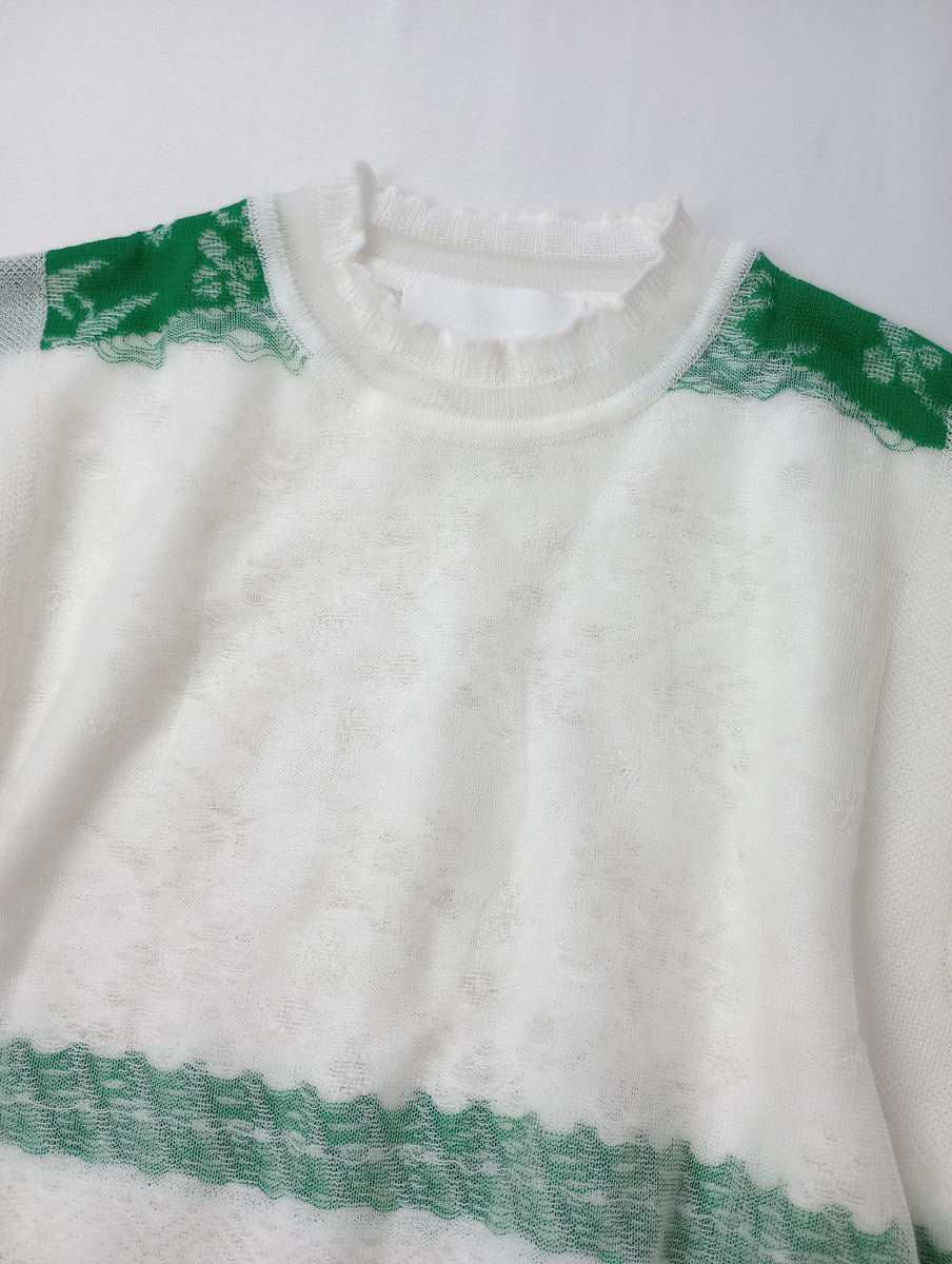Mame Kurogouchi マメ クロゴウチ Cocoon Layered Knit Tops コクーンレイヤードニット トップス 2  白【中古】