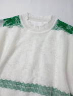 Mame Kurogouchi マメ クロゴウチ Cocoon Layered Knit Tops コクーンレイヤードニット トップス 2  白【中古】