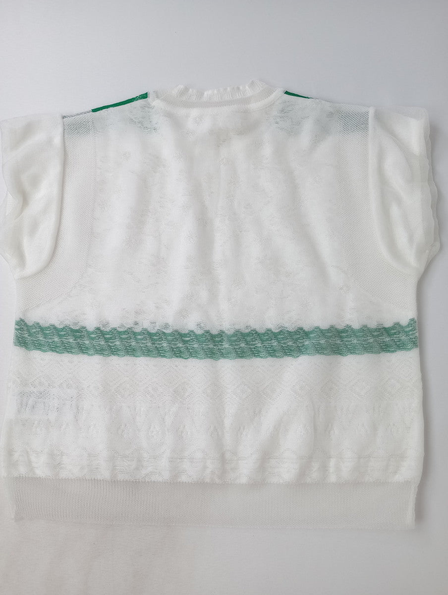 Mame Kurogouchi マメ クロゴウチ Cocoon Layered Knit Tops コクーンレイヤードニット トップス 2  白【中古】