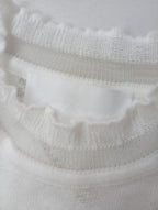 Mame Kurogouchi マメ クロゴウチ Cocoon Layered Knit Tops コクーンレイヤードニット トップス 2  白【中古】