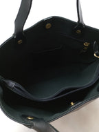 IL BISONTE イルビゾンテ レザー トートバッグ ハンド 黒 ブラック 【中古】