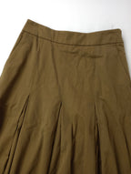 MARGARET HOWELL マーガレット・ハウエル HIGH DENSE COTTON TWILL SKIRT コットン 綿 100％ ツイル スカート カーキ 2 【中古】