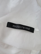 mizuiro ind ミズイロインド ジップ ハイネックカラー プルオーバー ブラウス  長袖 トップス 白 【中古】