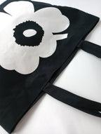 marimekko マリメッコ Unikko Torna Wx トートバッグ ウニッコ 花柄  白黒 【中古】