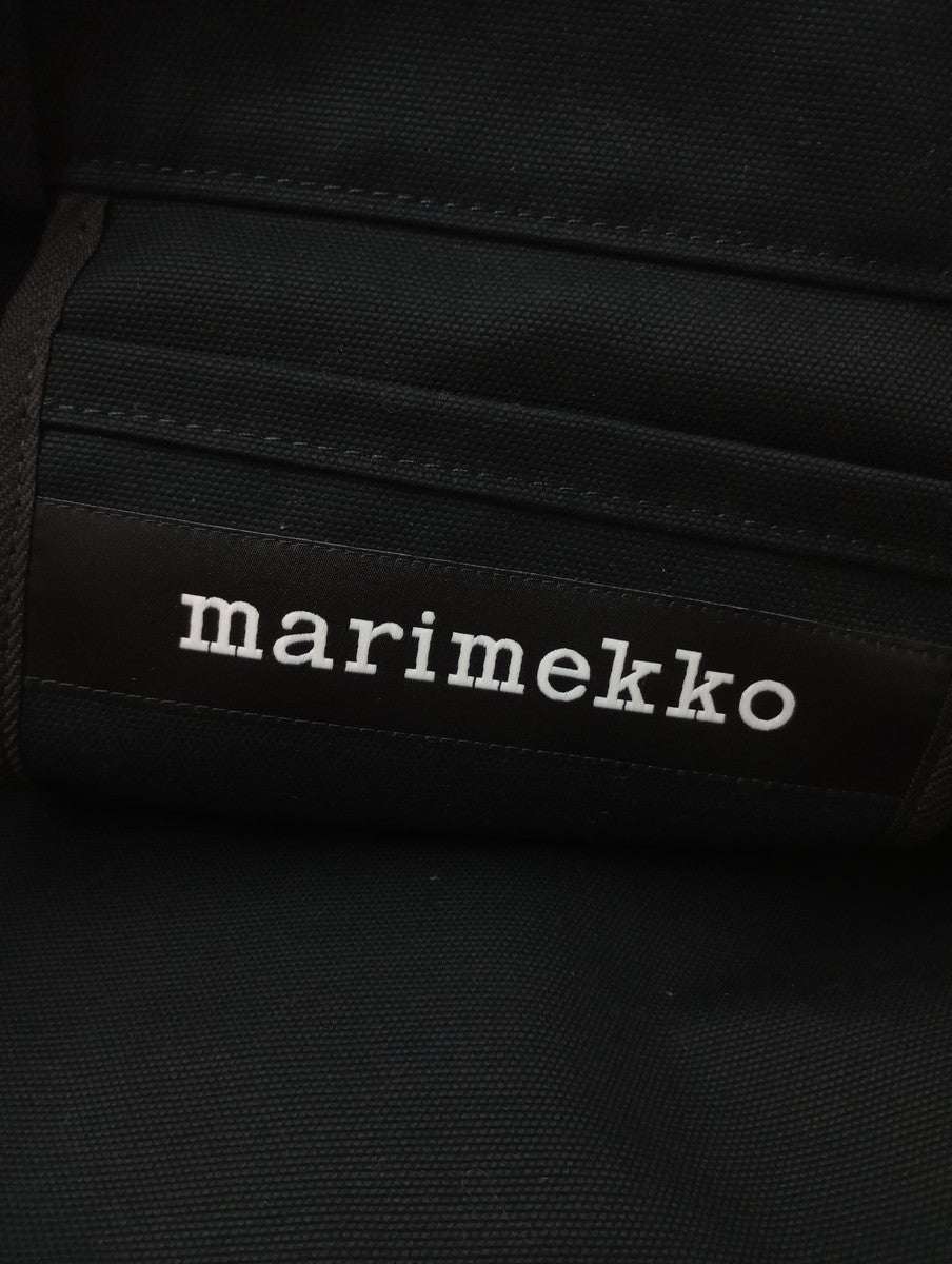 marimekko マリメッコ Unikko Torna Wx トートバッグ ウニッコ 花柄  白黒 【中古】