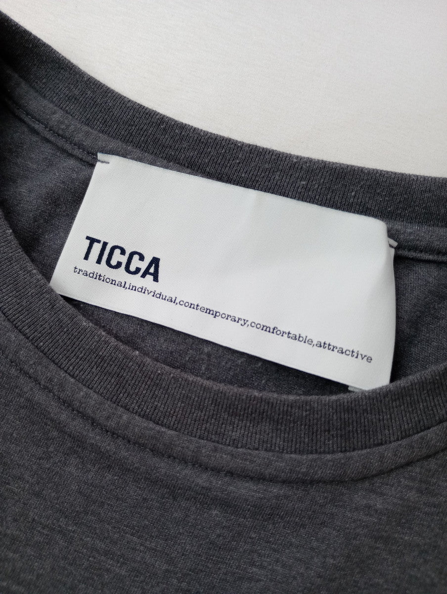 TICCA ティッカ フレンチ Tシャツ カットソー  トップス   グレー (18M＋3538) 【中古】