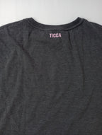 TICCA ティッカ エンブロイダリー ワンポイント 刺繍 フレンチTシャツ グレー ピンク (18M＋3400) 【中古】