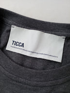 TICCA ティッカ エンブロイダリー ワンポイント 刺繍 フレンチTシャツ グレー ピンク (18M＋3400) 【中古】