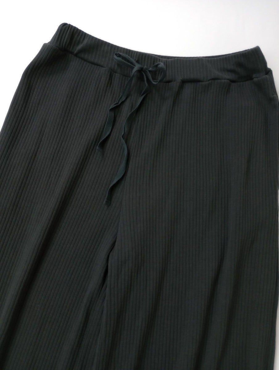 TICCA ティッカ スビンコットンリブパンツ  墨黒 F  【中古】