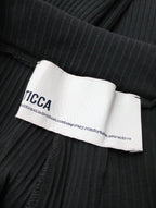TICCA ティッカ スビンコットンリブパンツ  墨黒 F  【中古】