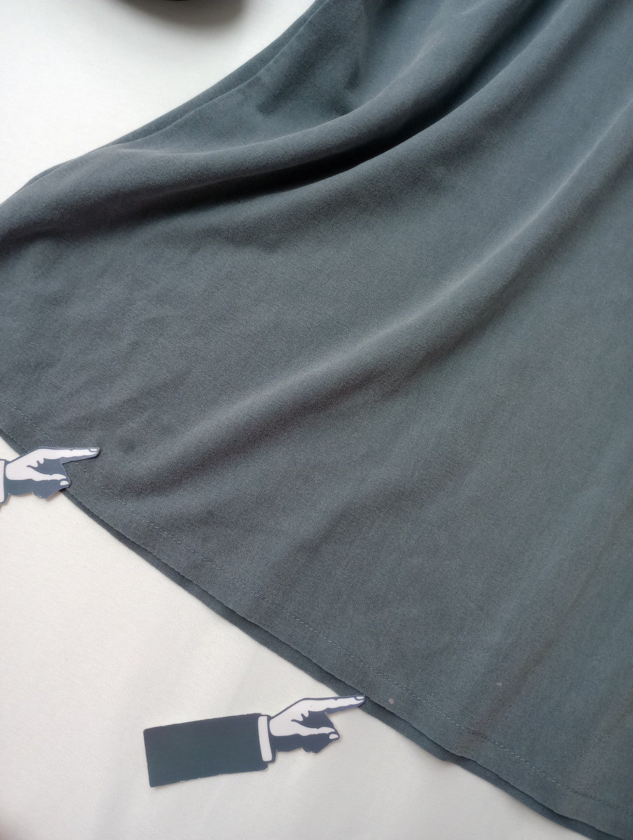 BATONER バトナー BEMBERG SKIRT フレアー ロング スカート グレー 2 【中古】