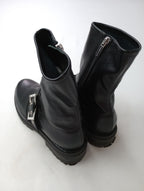 Sergio Rossi セルジオロッシ sr Urban Prince バックル付き レザー ブーツ サイドジップ 黒 ブラック  37 【中古】