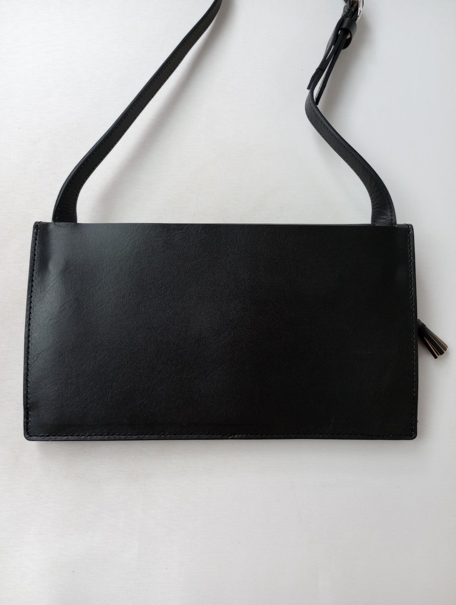 R&D.M.Co- オールドマンズテーラー ウォレット レザー ショルダーバッグ 財布 黒 ブラック 【中古】