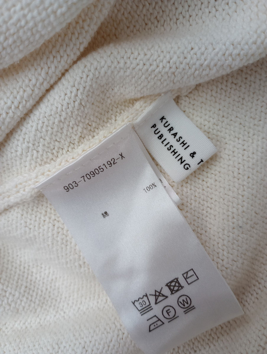 KURASHI & Trips PUBLISHING クラシ&トリップスパブリッシング 北欧暮らしの道具店 春がはじまる、絶妙Vネックのコットン 長袖 ニット トップス 白 【中古】