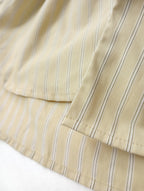Maison Special メゾンスペシャル Asymmetrical drape shirt アシンメトリーストライプ ドレープシャツ ブラウス 長袖 トップス イエロー 黄色 【中古】