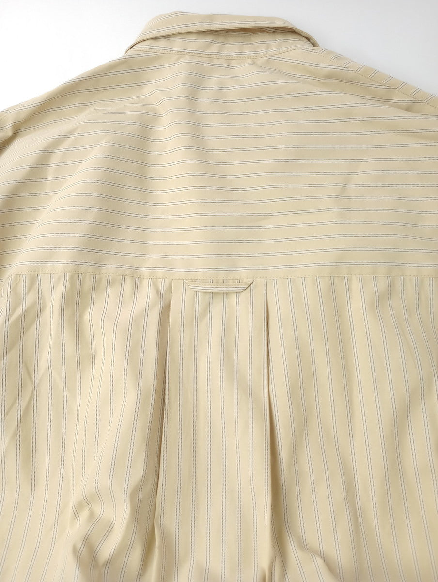 Maison Special メゾンスペシャル Asymmetrical drape shirt アシンメトリーストライプ ドレープシャツ ブラウス 長袖 トップス イエロー 黄色 【中古】
