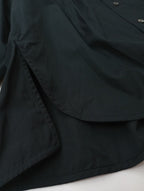 TICCA ティッカ COLLARLESS SQUARE BIG SHIRT ノーカラースクエアビッグシャツ 長袖 トップス 黒 ブラック【中古】