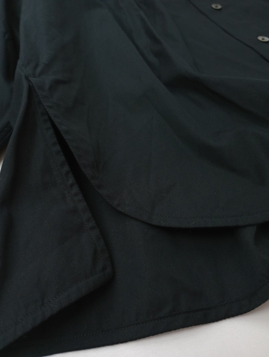 TICCA ティッカ COLLARLESS SQUARE BIG SHIRT ノーカラースクエアビッグシャツ 長袖 トップス 黒 ブラック【中古】