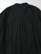 TICCA ティッカ COLLARLESS SQUARE BIG SHIRT ノーカラースクエアビッグシャツ 長袖 トップス 黒 ブラック【中古】