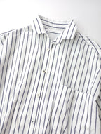 TICCA ティッカ SQUARE BIG SHIRT ストライプ スクエアビッグシャツ トップス 半袖  白 F 【中古】