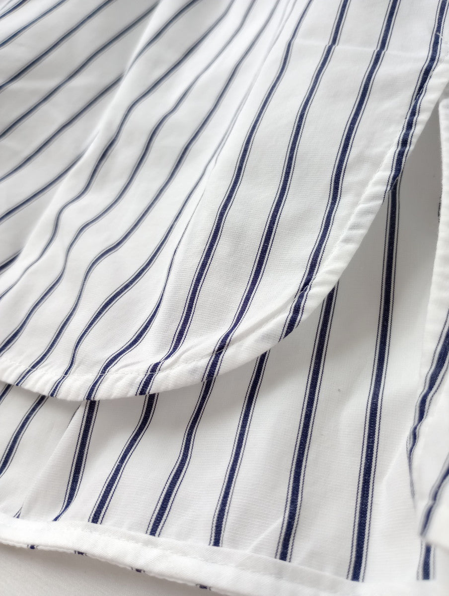 TICCA ティッカ SQUARE BIG SHIRT ストライプ スクエアビッグシャツ トップス 半袖  白 F 【中古】