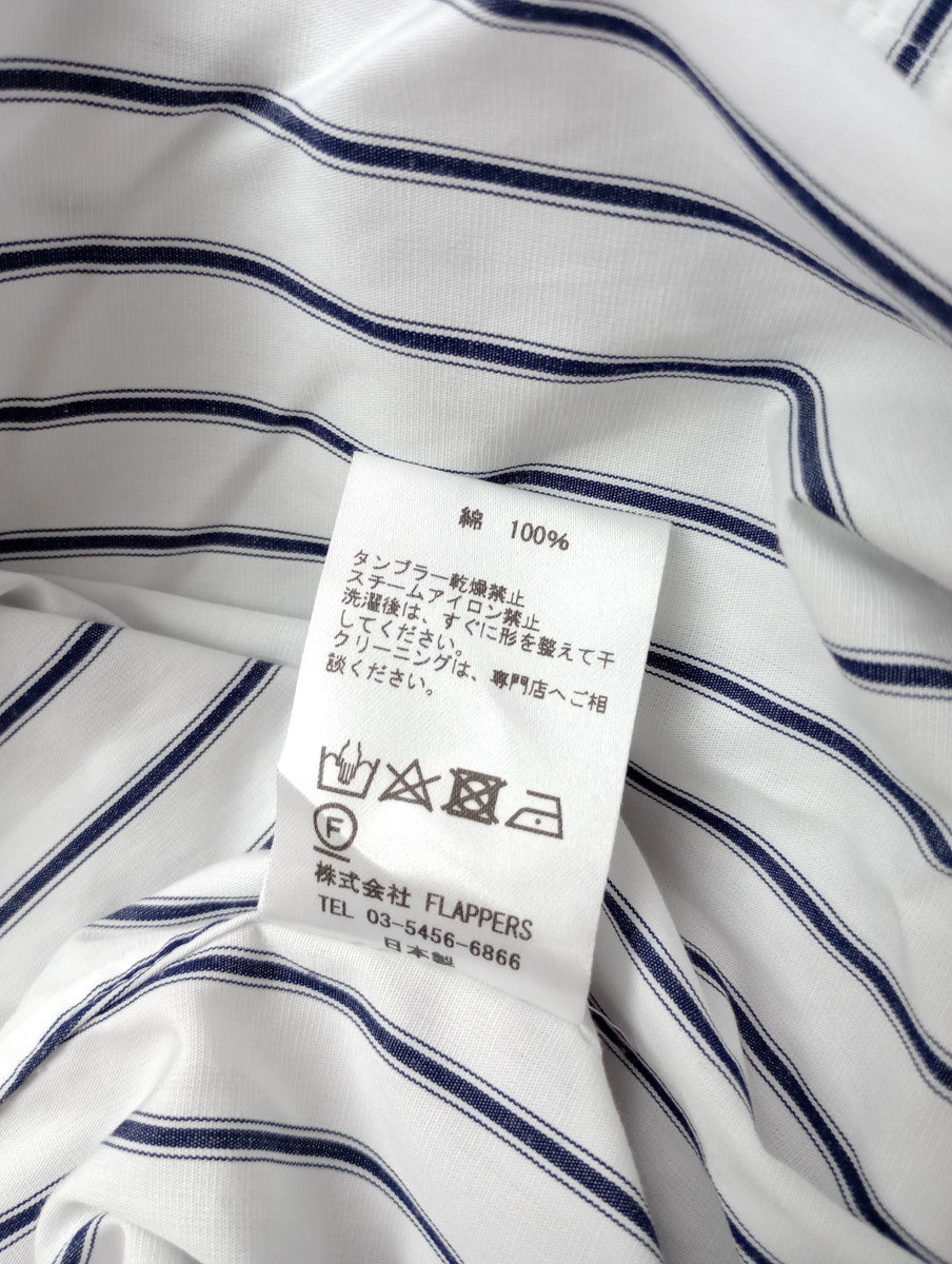 TICCA ティッカ SQUARE BIG SHIRT ストライプ スクエアビッグシャツ トップス 半袖  白 F 【中古】