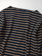 SAINT JAMES セントジェームス ボーダー バスクシャツ 長袖 トップス  ベージュ ネイビー USA 40  【中古】