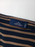 SAINT JAMES セントジェームス ボーダー バスクシャツ 長袖 トップス  ベージュ ネイビー USA 40  【中古】
