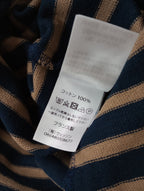 SAINT JAMES セントジェームス ボーダー バスクシャツ 長袖 トップス  ベージュ ネイビー USA 40  【中古】