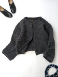 BATONER バトナー TWEEDY CREW NECK CARDIGAN ニットカーディガン グレー 2  【中古】