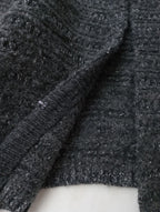 BATONER バトナー TWEEDY CREW NECK CARDIGAN ニットカーディガン グレー 2  【中古】