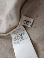 nest Robe ネストローブ ドット 柄  リネン 麻 100％ バンドカラー 長袖 シャツ トップス  生成り F  【中古】