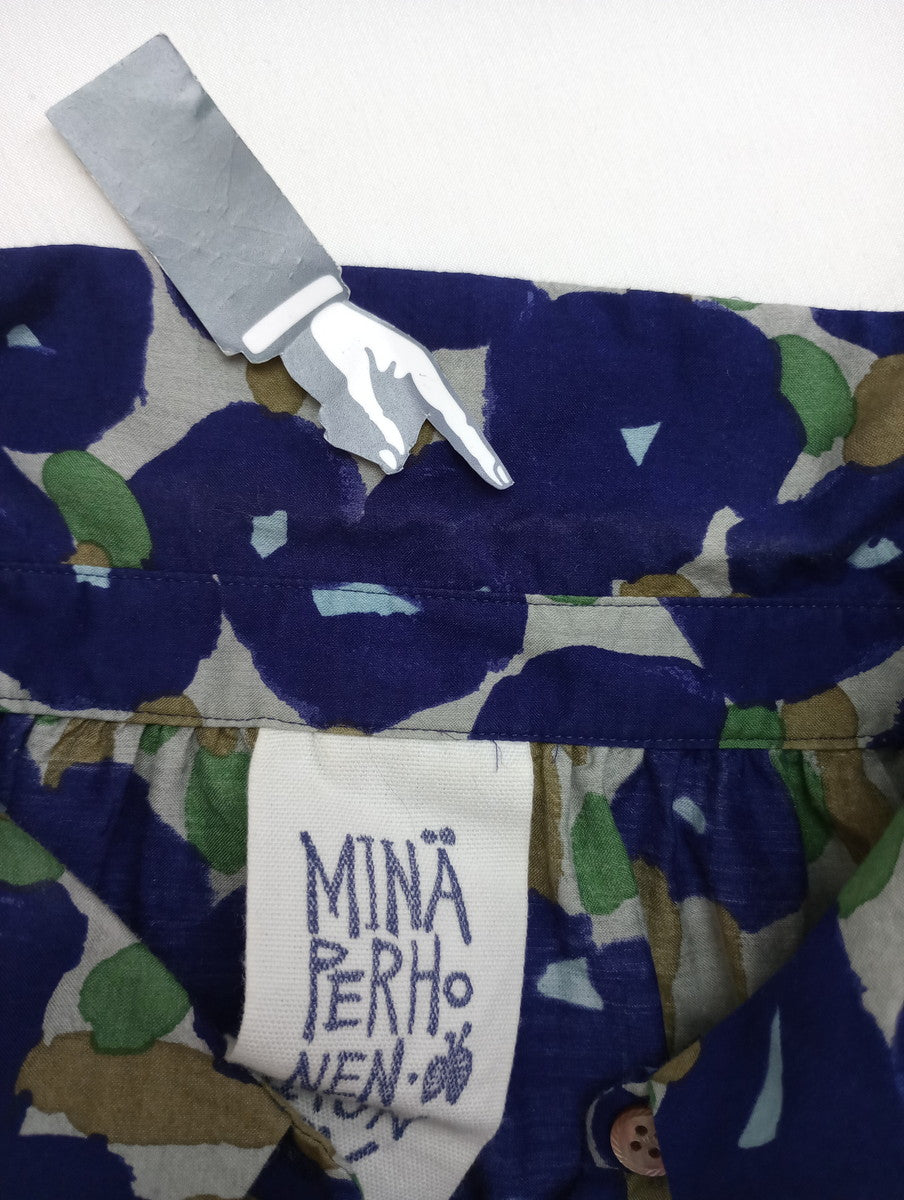 mina perhonen ミナペルホネン sonata シルク コットン シャツ ブラウス 【中古】