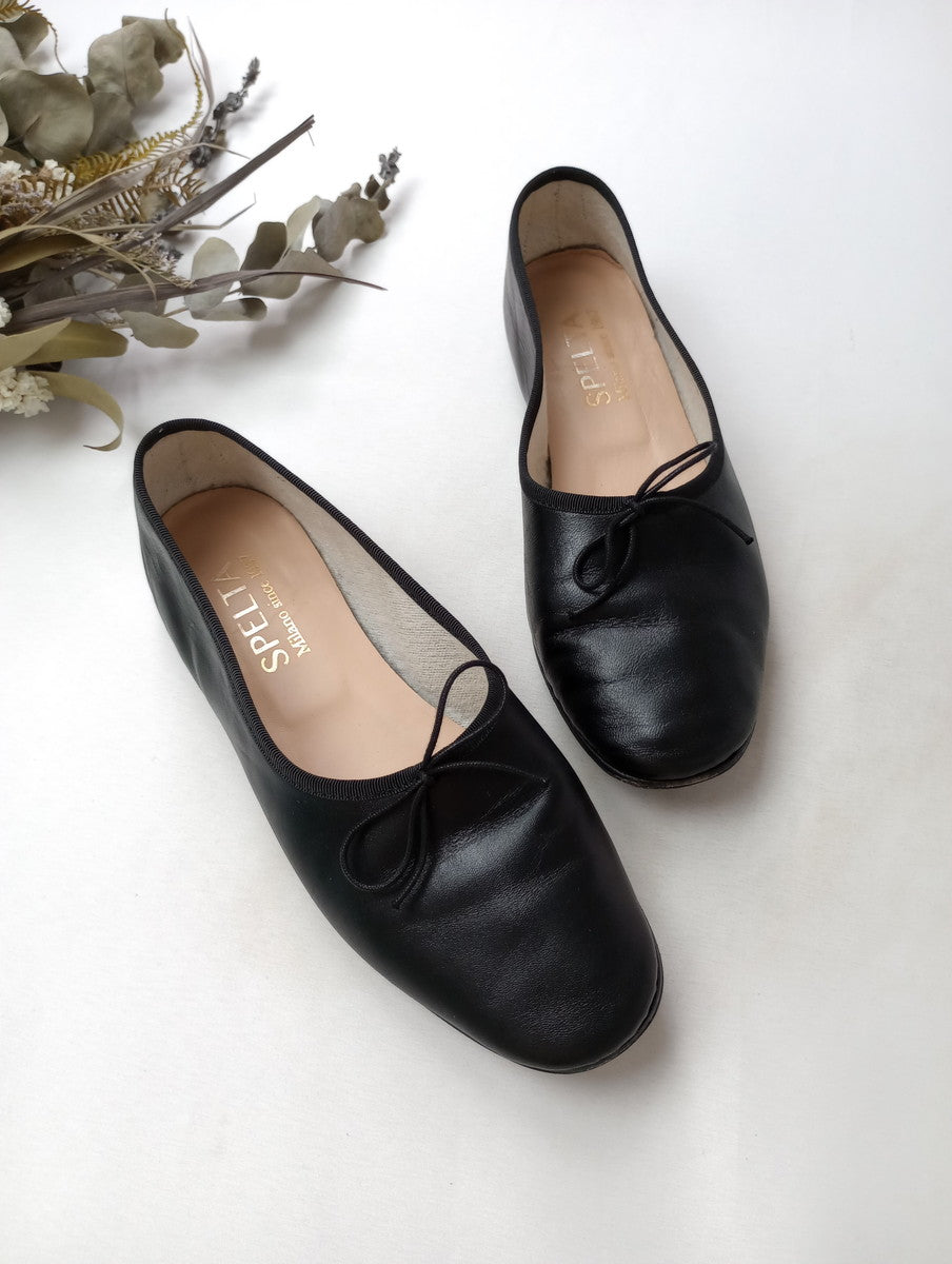 SPELTA  スペルタ OLGA フラット シューズ  パンプス 黒 ブラック 靴   37 1/2 【中古】