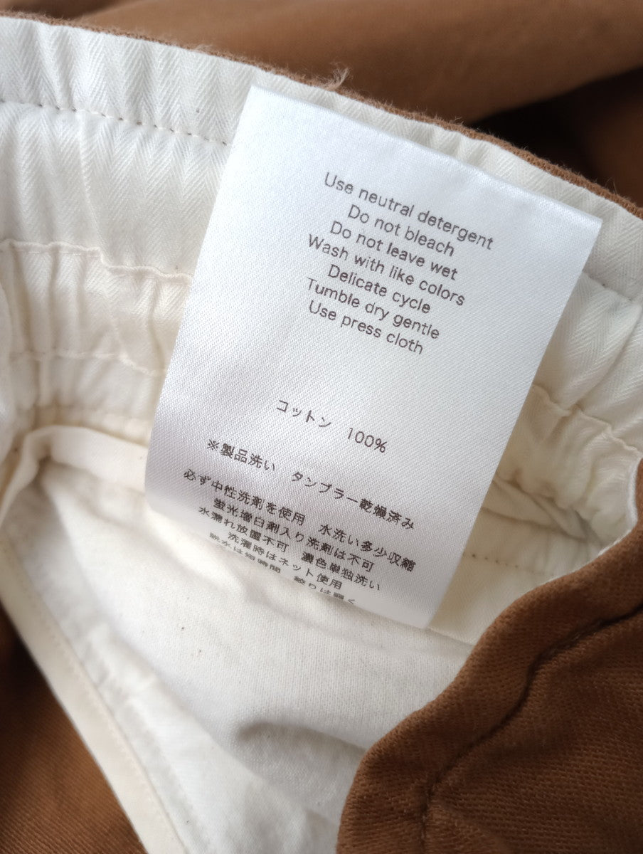 FIRMUM フィルマム ムラ糸 ルーズバックサテン サルエルワイドパンツ ブラウン 【中古】