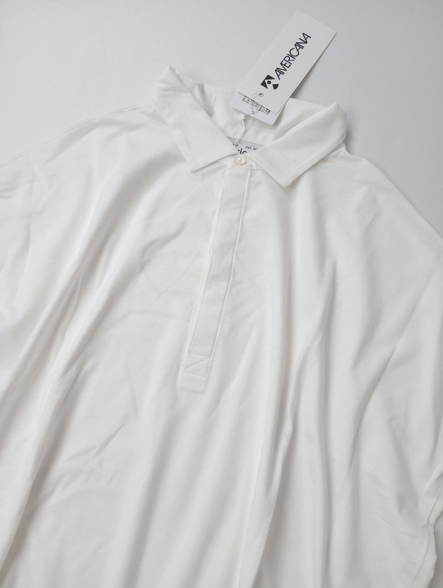 新品  AMERICANA アメリカーナ ポロカラーノースリーブ Tシャツ  トップス 白 (12M＋1135)