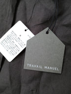 新品 TRAVAIL MANUELトラヴァイユマニュアル リネン 麻 100％ ロングカーディガン F